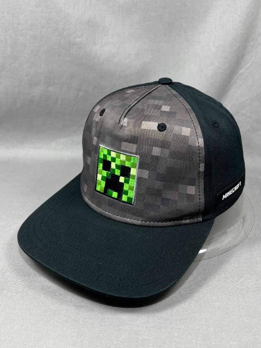 Minecraft Pixel Creeper Snapback Hat OS Black Green Adjustable Adult Unisex Cap